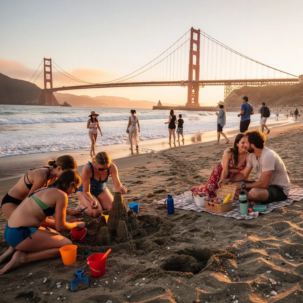 Приключения в заливе Сан-Франциско с видом на Золотые ворота и канатные дороги.