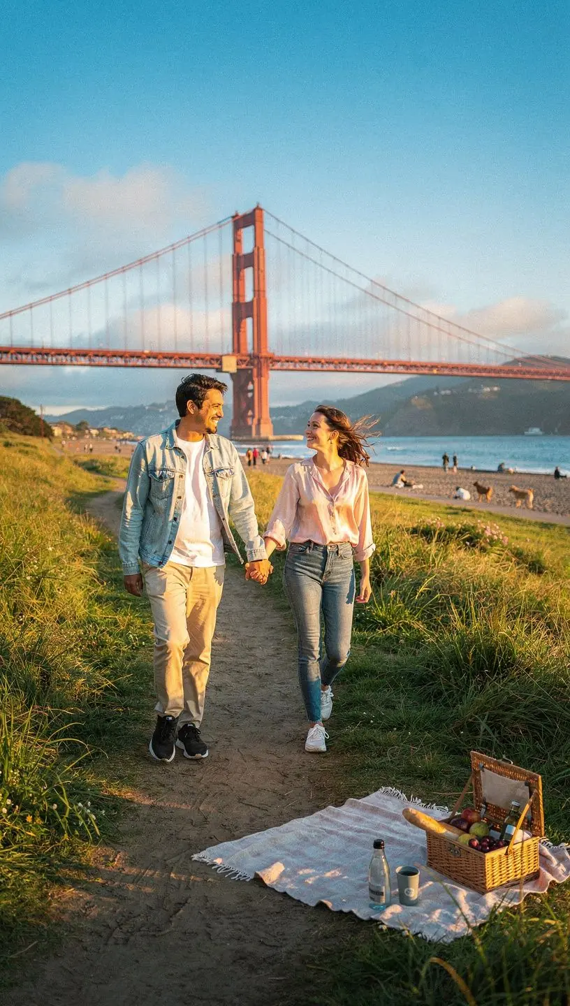 Прогулка по набережной с красивыми видами на город и море.