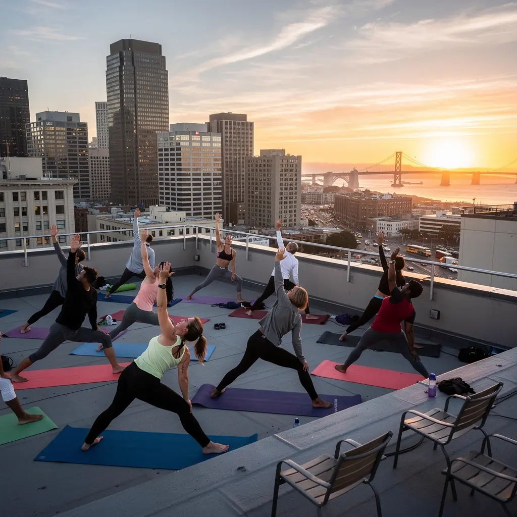 Экскурсия на остров Алькатрас с исторической тюрьмой на фоне заката.